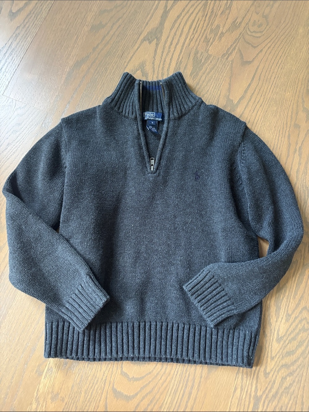 Polo by Ralph Lauren Boy’s Charcoal Half-Zip Sweater